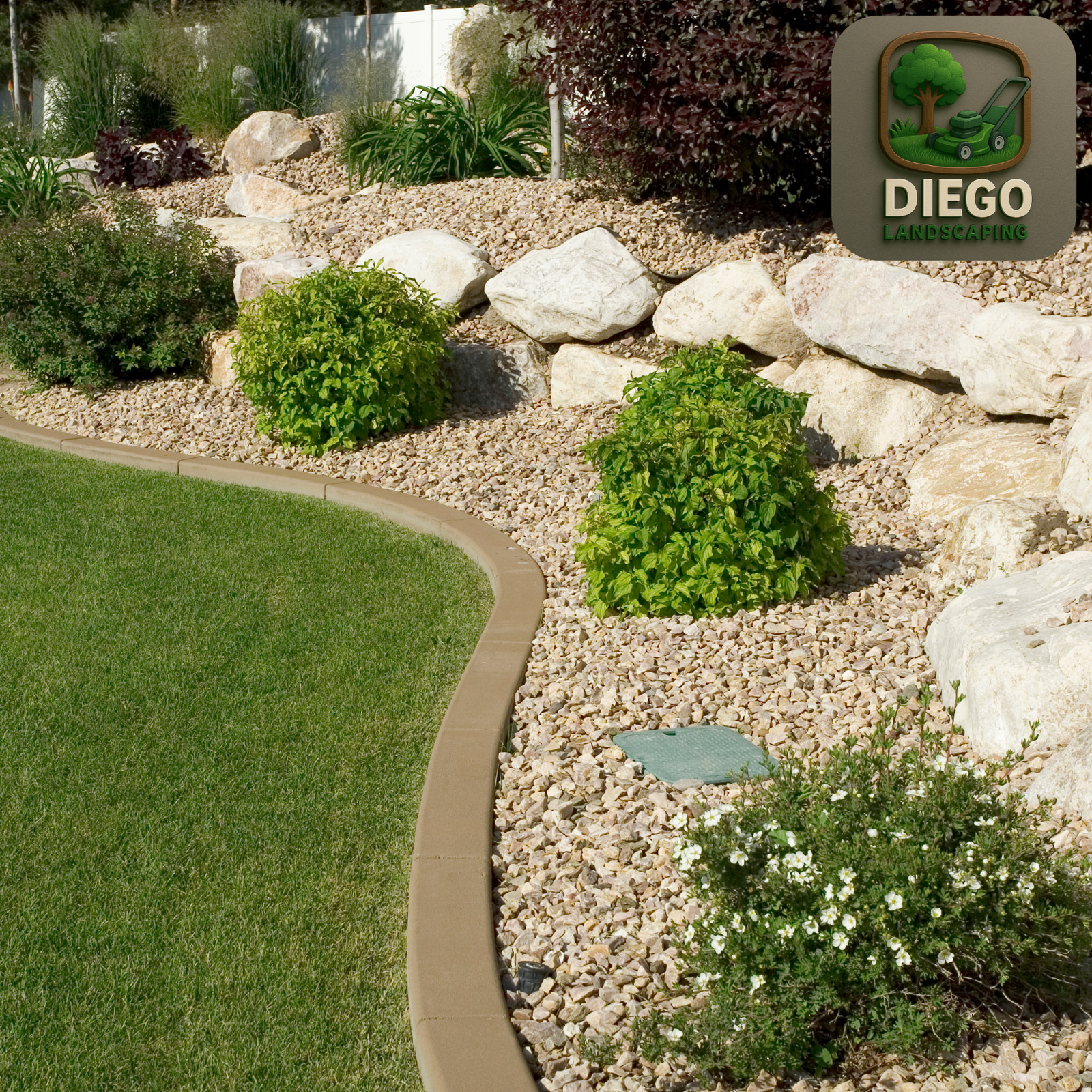 Side area and walkway well maintained