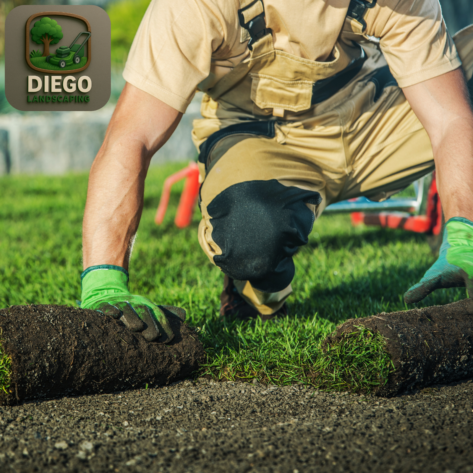 Front yard with green grass and clean paths