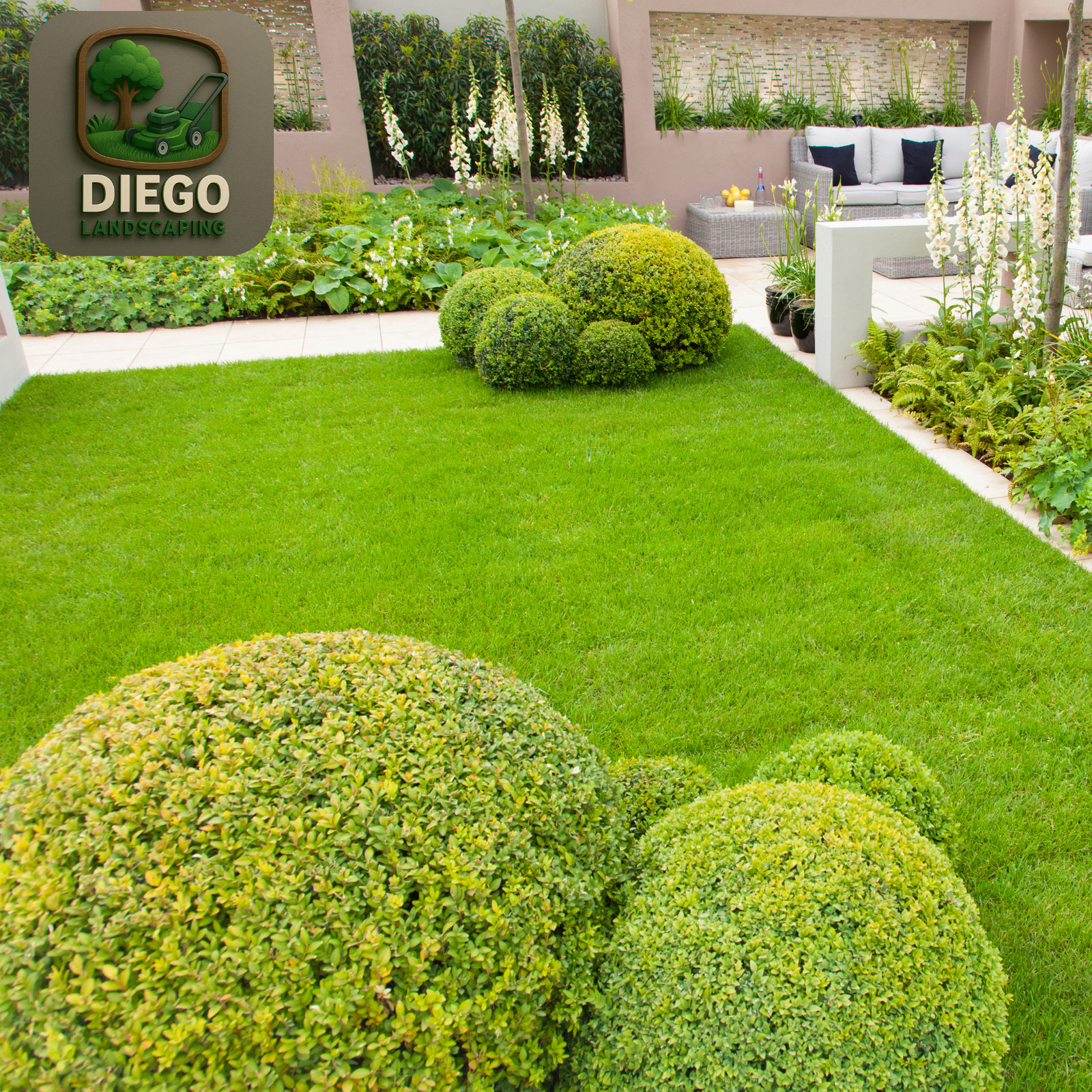 Before and after of a yard cleaned and landscaped