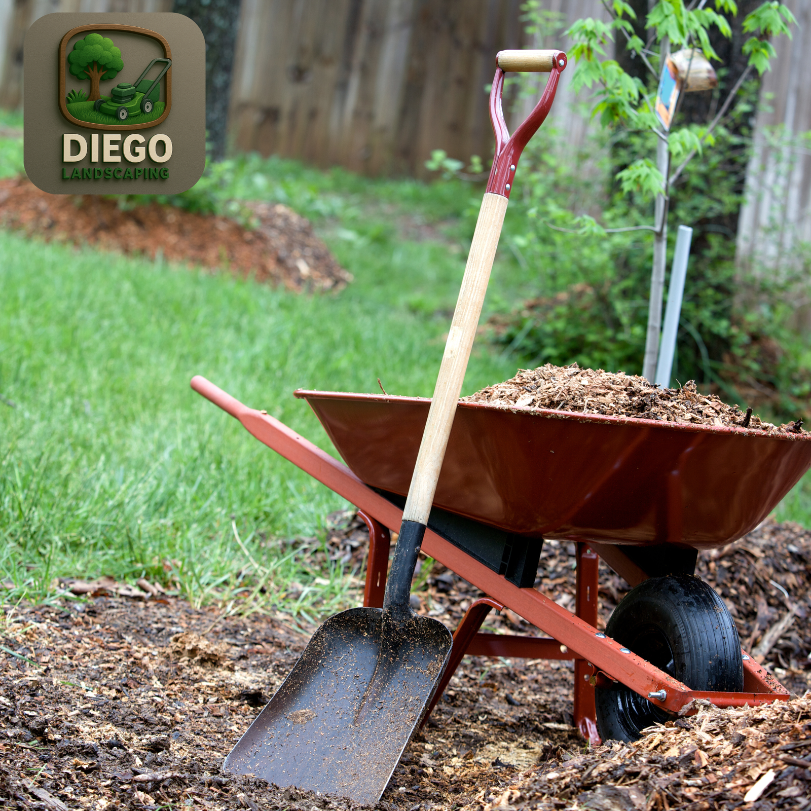 Backyard transformation with organized green areas